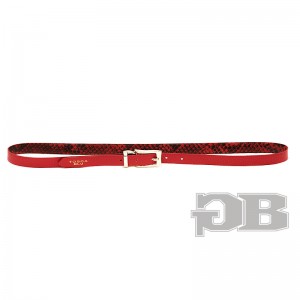 Двусторонний кожаный пояс с оборачивающейся пряжкой Tosca Blu TS16EC621 rosso