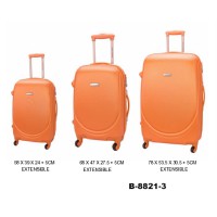 Комплект чемоданов пластик David Jones B8821-3orange Комплект чемоданов пластик David Jones B8821-3orange