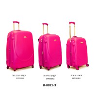 Комплект чемоданов пластик David Jones B8821-3roseviolet Комплект чемоданов пластик David Jones B8821-3roseviolet