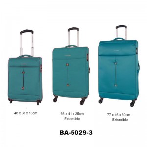 Комплект чемоданов текстиль David Jones BA5029-3bleuvert 
